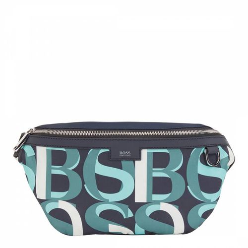 Navy Merid Printed Bumbag - BOSS - Modalova