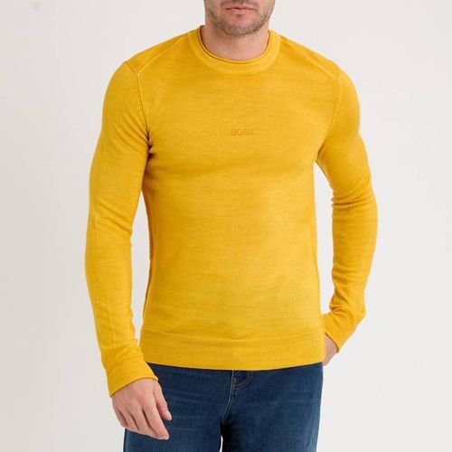 Yellow Kosten Wool Jumper - BOSS - Modalova