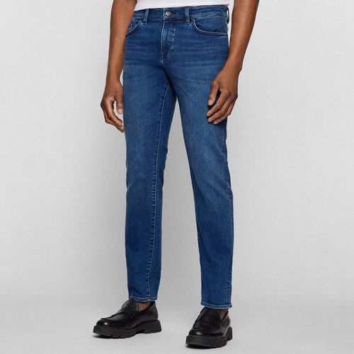 Mid Blue Delaware Slim Stretch Jeans - BOSS - Modalova
