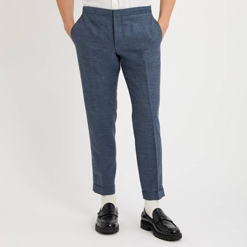 Blue Banson Wool Blend Trousers - BOSS - Modalova