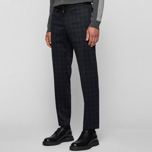 Charcoal Genius Check Trousers - BOSS - Modalova