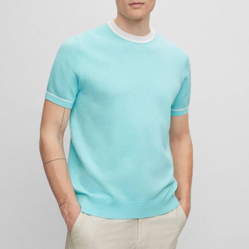 Turquoise Grosso Cotton Top - BOSS - Modalova