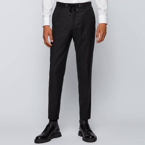 Black Genius Wool Blend Trousers - BOSS - Modalova