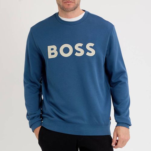 Teal Wecirclogo Crew Sweatshirt - BOSS - Modalova