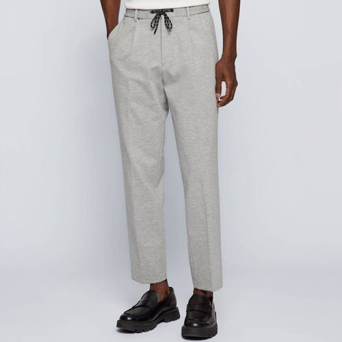 Grey Perin Cropped Trousers - BOSS - Modalova