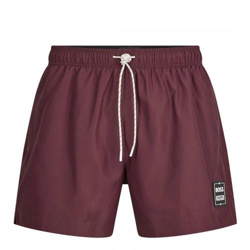 Burgundy Phipps Swimming Trunks - BOSS - Modalova