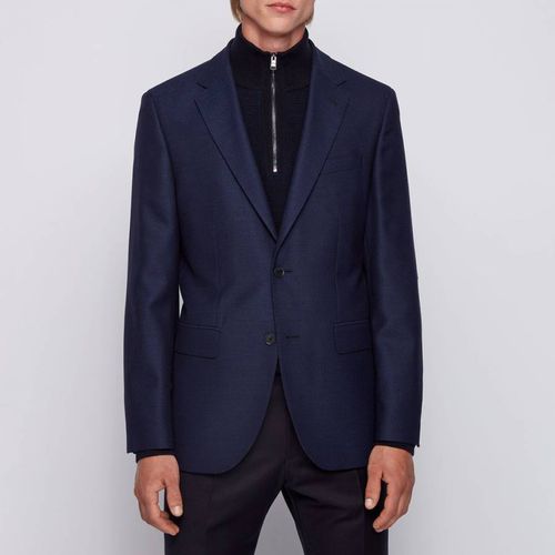 Navy Jestor Wool Blazer - BOSS - Modalova