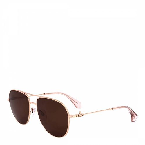 Light Gold Aviator Sunglasses 56mm - Vivienne Westwood - Modalova