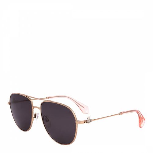 Rose Gold Aviator Sunglasses 56mm - Vivienne Westwood - Modalova