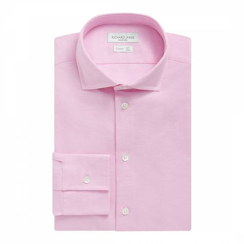 Pink Cotton Regular Fit Shirt - Richard James Savile Row - Modalova