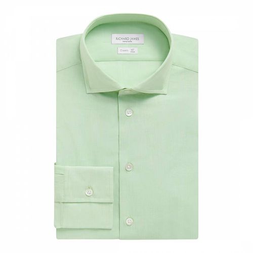 Green Cotton Regular Fit Shirt - Richard James Savile Row - Modalova