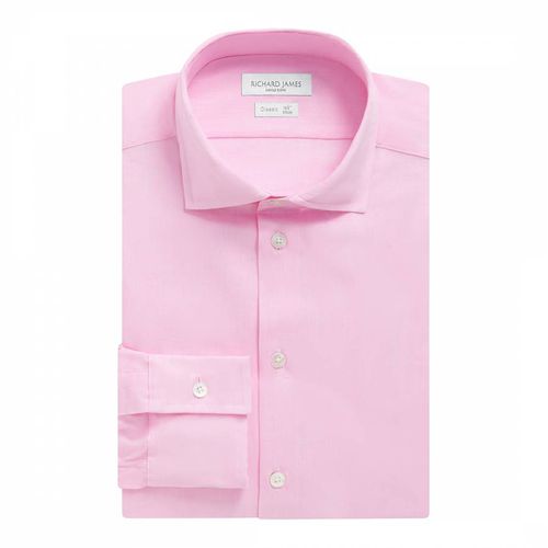 Pink Cotton Regular Fit Shirt - Richard James Savile Row - Modalova