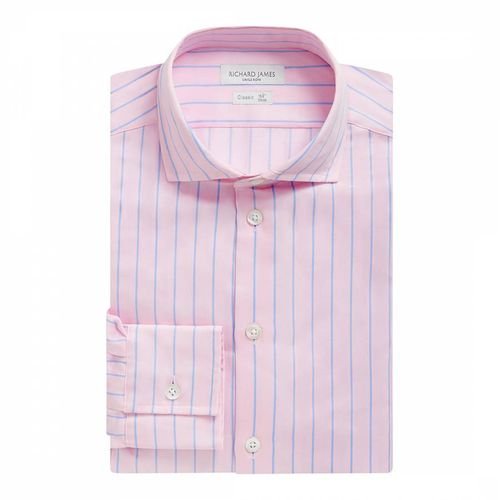 Stripe Cotton Regular Fit Shirt - Richard James Savile Row - Modalova