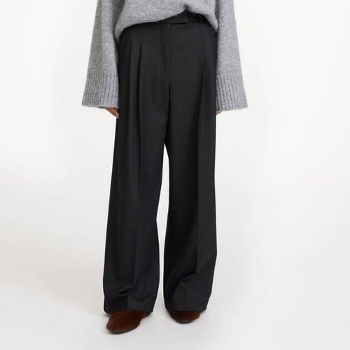 Black Cymbaria Wide Leg Trousers - By Malene Birger - Modalova