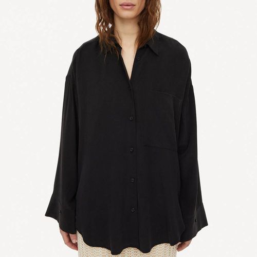Black Derris Oversized Silk Shirt - By Malene Birger - Modalova