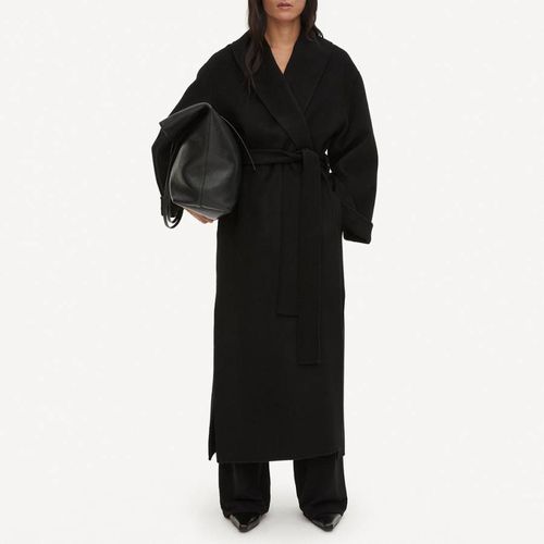 Black Trullem Wool Wrap Coat - By Malene Birger - Modalova