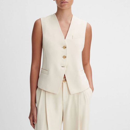 Cream Crepe Vest - Vince - Modalova