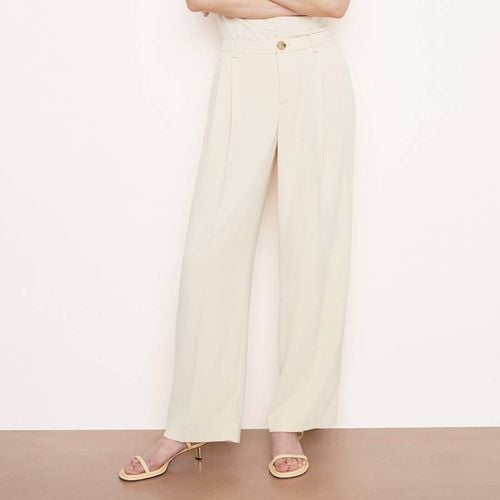 Drop Waist Pleated Crepe Trouser - Vince - Modalova