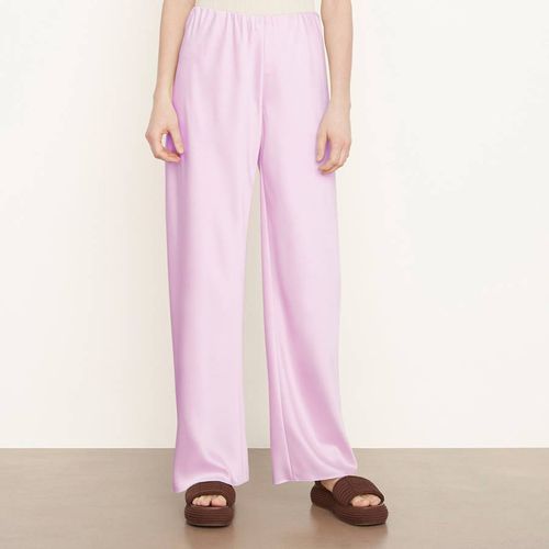 Pink High Waist Satin Bias Pant - Vince - Modalova