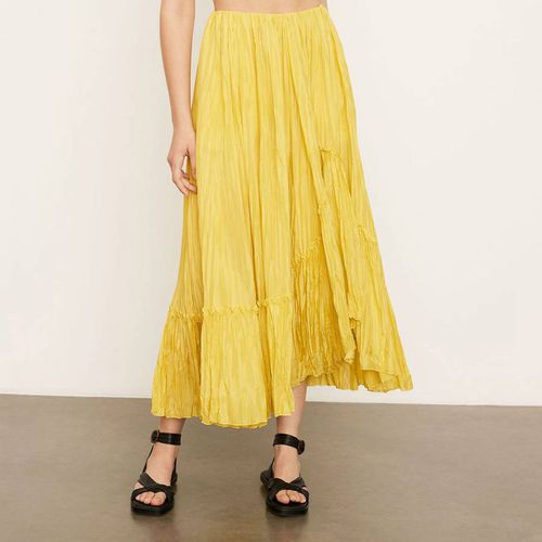 Yellow Crushed Tiered Skirt - Vince - Modalova