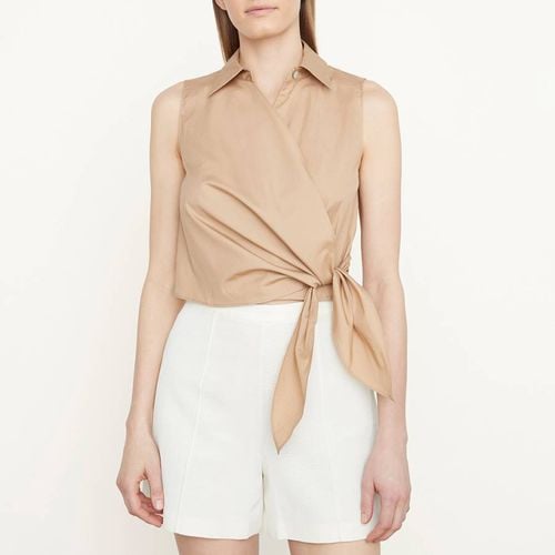 Beige Cotton Wrap Shirt - Vince - Modalova