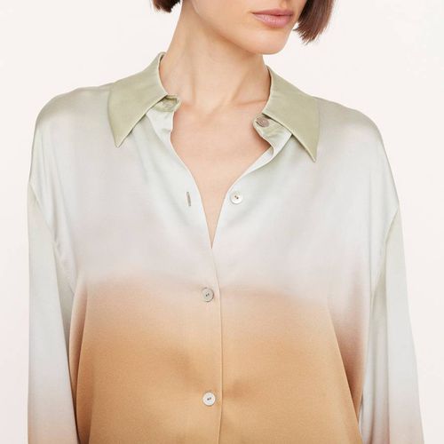 Coloured Dip Dye Relaxed Silk Shirt - Vince - Modalova