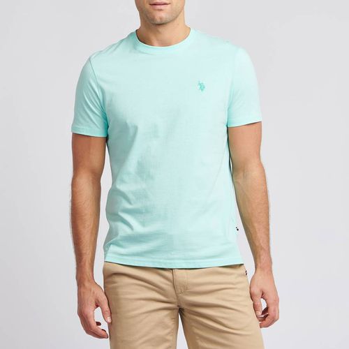 Turquoise Crew Neck Cotton T-Shirt - U.S. Polo Assn. - Modalova