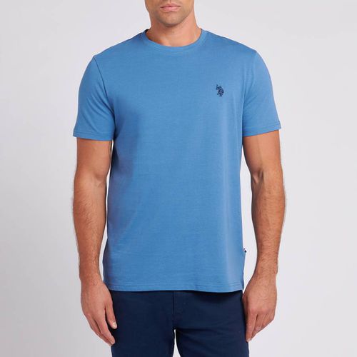 Mid Blue Crew Neck Cotton T-Shirt - U.S. Polo Assn. - Modalova