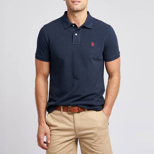 Navy Pique Cotton Polo Shirt - U.S. Polo Assn. - Modalova