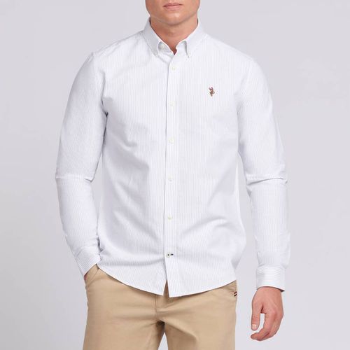 White Stripe Oxford Cotton Shirt - U.S. Polo Assn. - Modalova