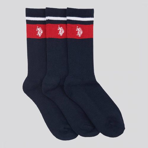 Pack Stripe Cotton Sports Socks - U.S. Polo Assn. - Modalova