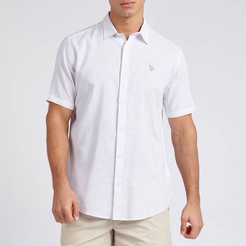 Short Sleeve Linen Blend Shirt - U.S. Polo Assn. - Modalova