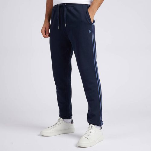 Navy Side Taping Cotton Joggers - U.S. Polo Assn. - Modalova