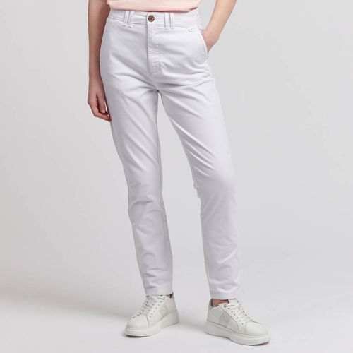 White Cotton Blend Chino Trousers - U.S. Polo Assn. - Modalova