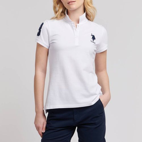Embroidered Logo Cotton Blend Polo Shirt - U.S. Polo Assn. - Modalova