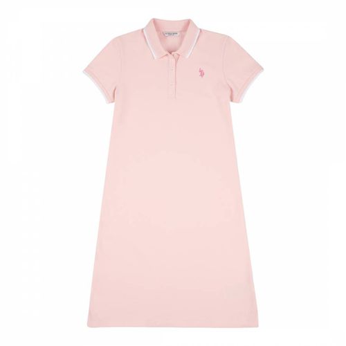 Contrast Trim Cotton Blend Polo Dress - U.S. Polo Assn. - Modalova