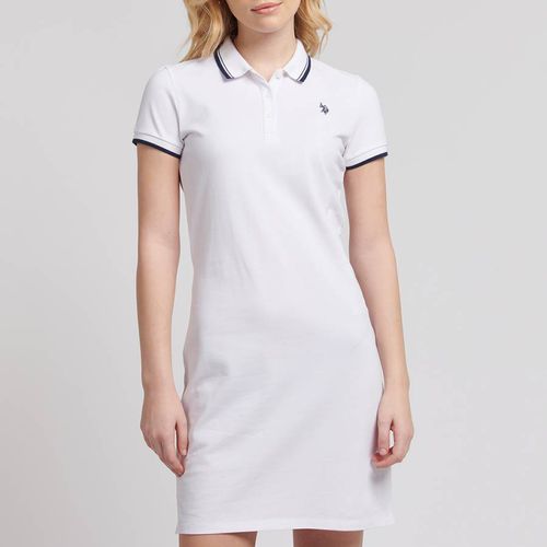 Contrast Trim Cotton Blend Polo Dress - U.S. Polo Assn. - Modalova