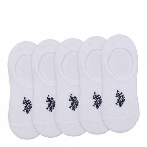 Boy's White Invisible Trainer Socks - U.S. Polo Assn. - Modalova