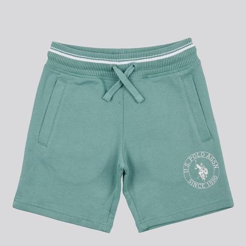 Boy's Sage Circle Print Cotton Shorts - U.S. Polo Assn. - Modalova