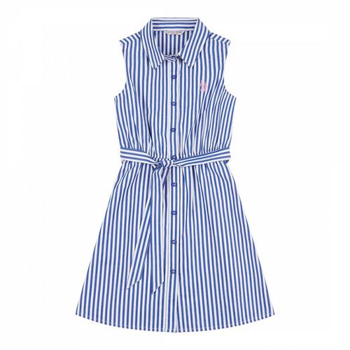 Girl's Striped Cotton Shirt Dress - U.S. Polo Assn. - Modalova