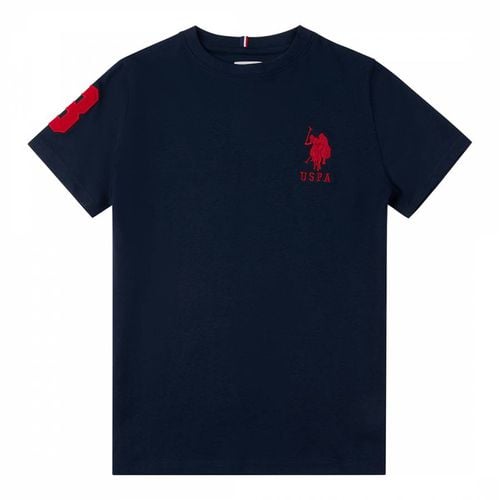 Boy's Navy Player Cotton T-Shirt - U.S. Polo Assn. - Modalova