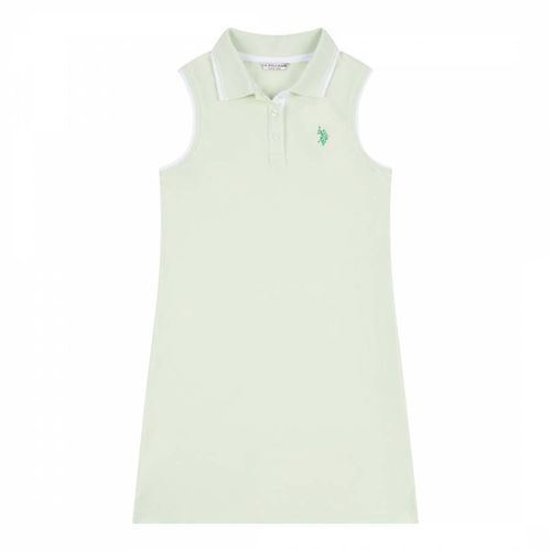 Girl's Sage Sleeveless Cotton Polo Dress - U.S. Polo Assn. - Modalova