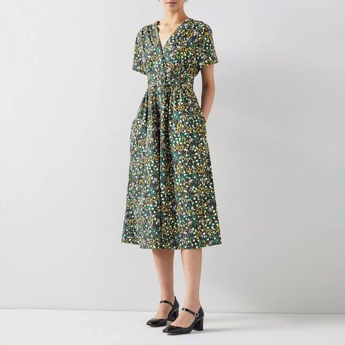 Green Floral Cotton Eva Dress - L K Bennett - Modalova