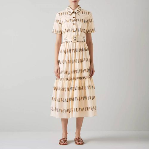 Beige Printed Bella Dress - L K Bennett - Modalova