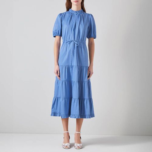 Blue Cotton Hedy Dress - L K Bennett - Modalova