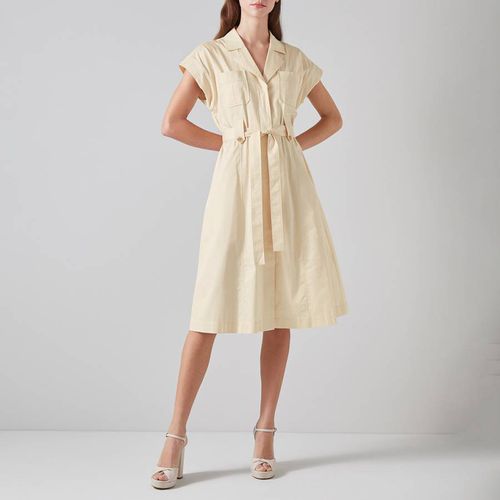 Cream Cotton Ivy Dress - L K Bennett - Modalova