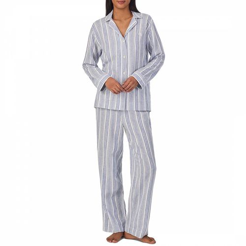 Blue Stripe Long Pyjama Set - Ralph Lauren - Modalova