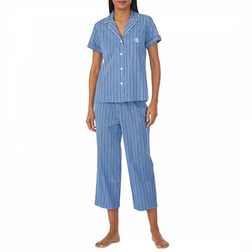 Blue Stripe Capri Pyjama Set - Ralph Lauren - Modalova