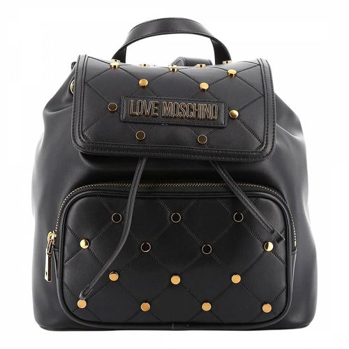 Black Leather Backpack - Love Moschino - Modalova