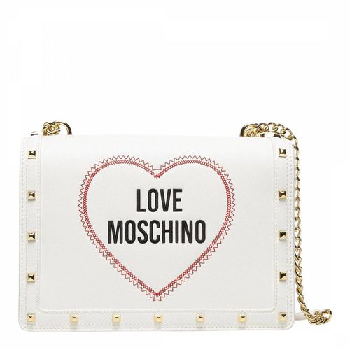 White Leather Handbag - Love Moschino - Modalova